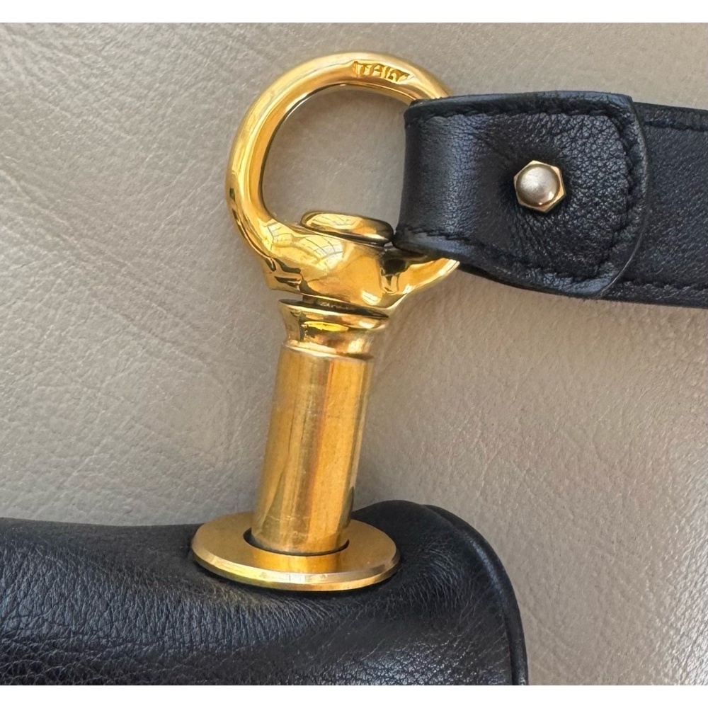 Gucci Black Shoulder Bag with Gold GG Emblem - Picture 11 of 11